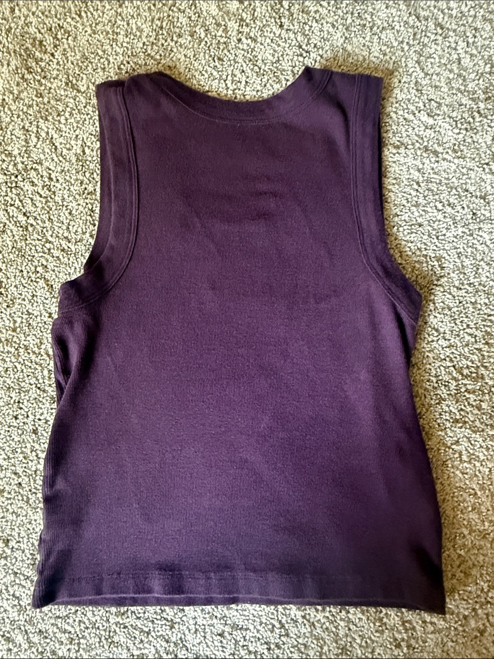 Daily Drills Deep Plum Ribbed Tank Top Med/L - Picture 2 of 3